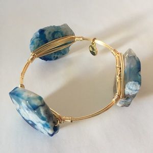 Bracelet from Pebble Beach, gold and agate bangle